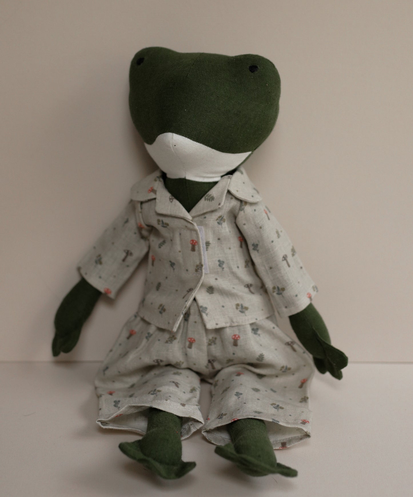 Frog toy 55 cm in mushrooms meadow pyjama