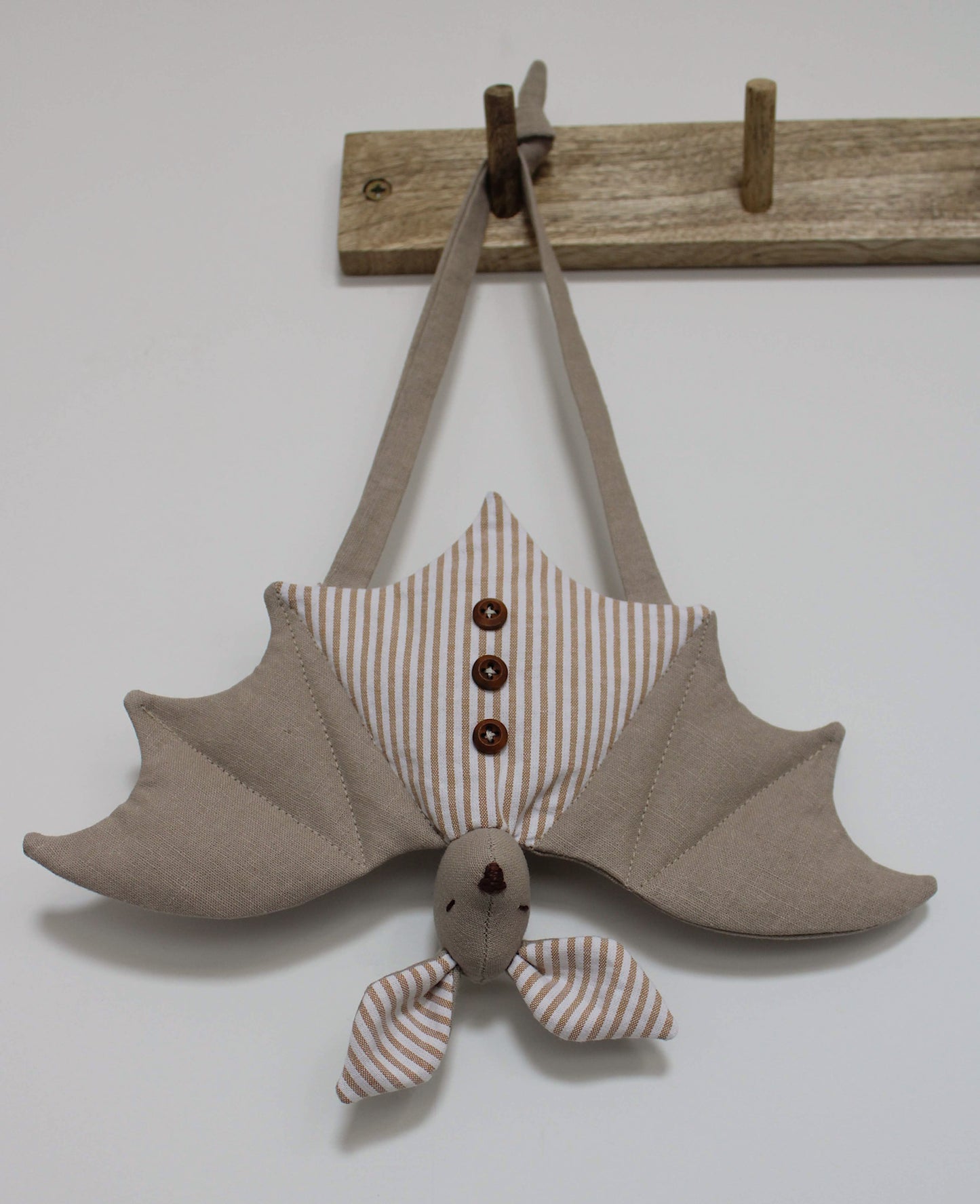 5117 Beige stripes 100% linen fabric