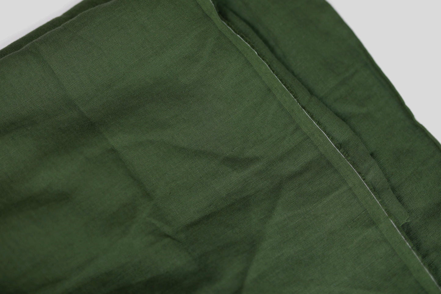 608 Pine green 100% Lithuanian linen softened fabric