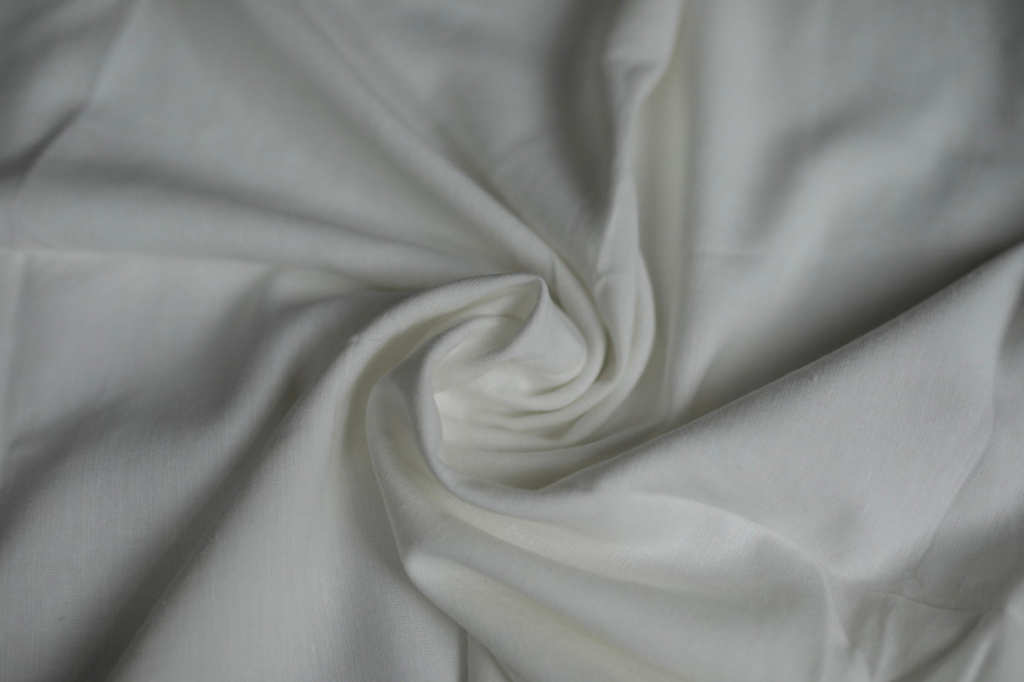 01 White Linen and cotton blend Pure White soft fabric