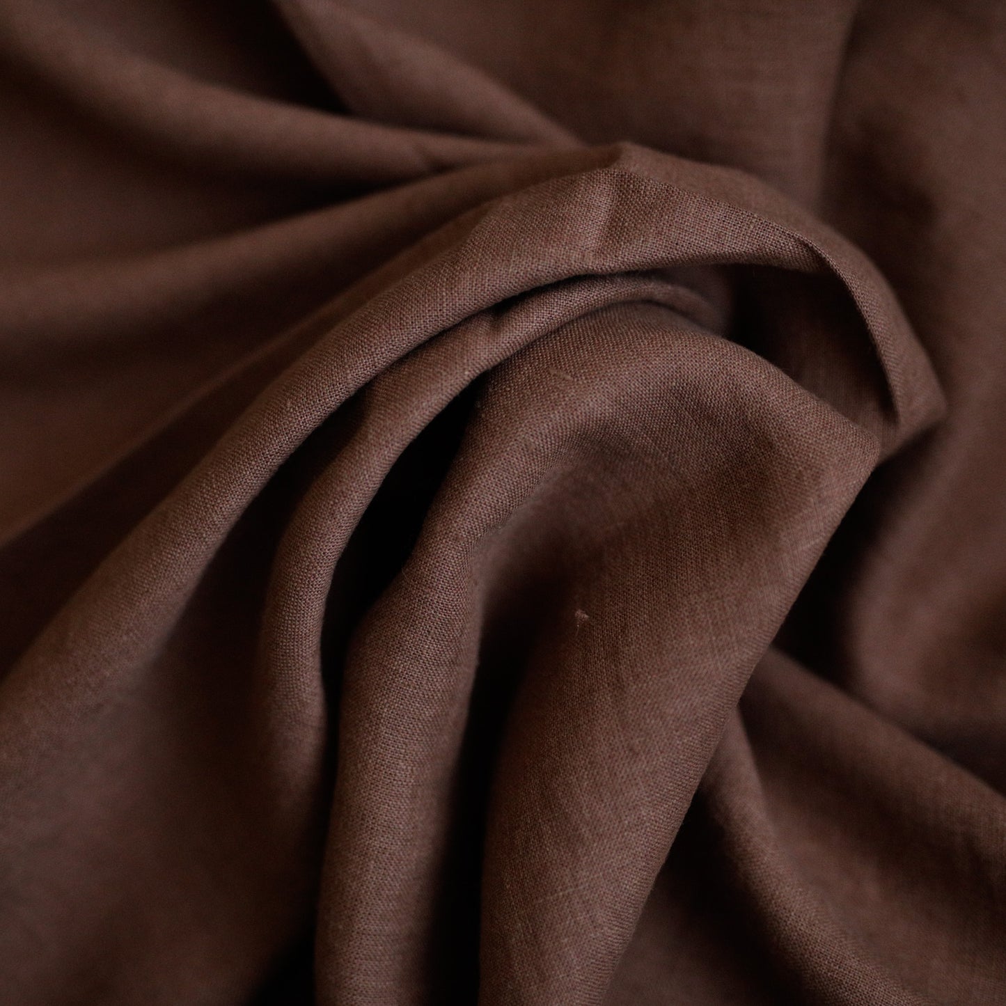 1466 Dark brown 100% Lithuanian linen softened fabric