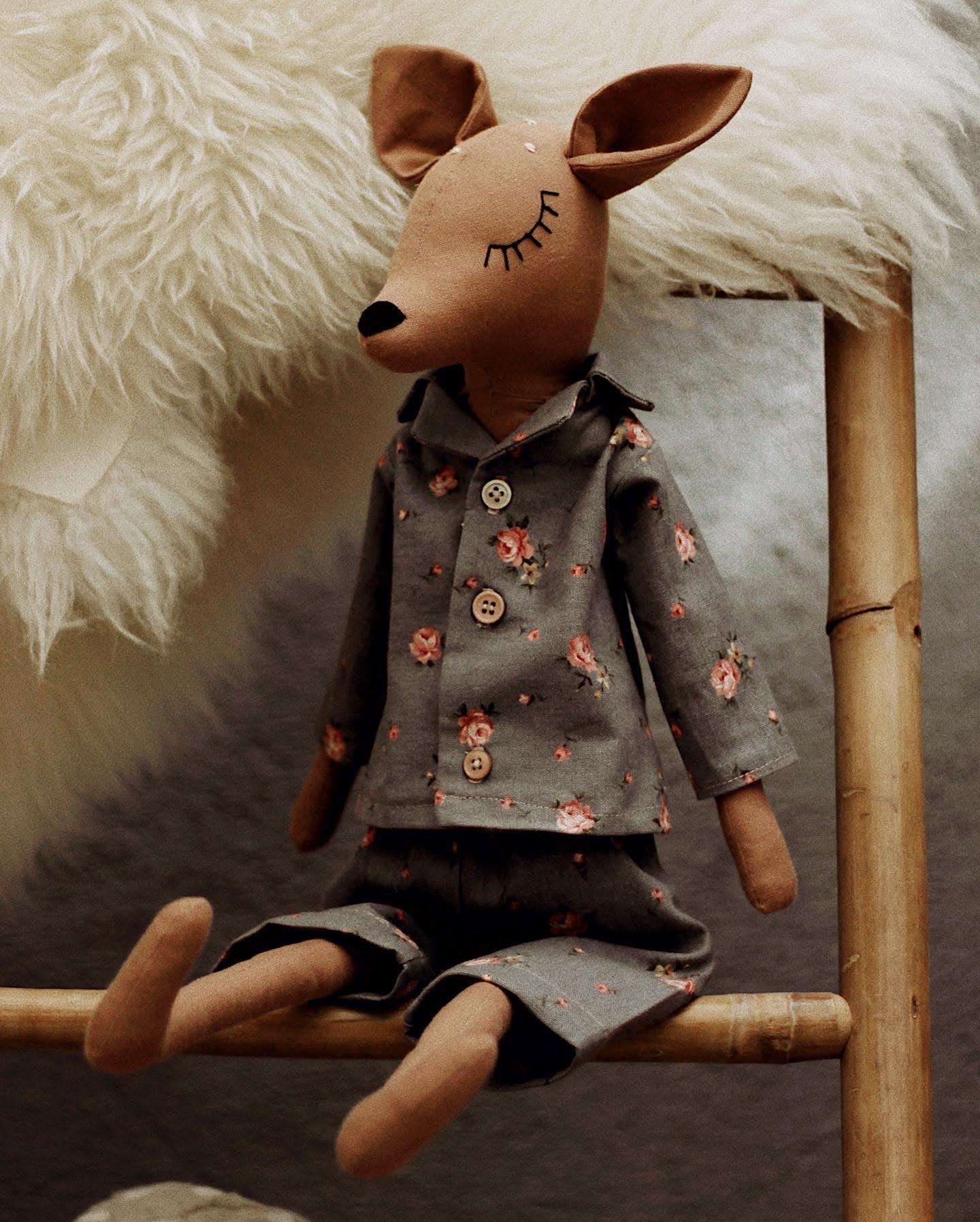 DIY 55 cm Fawn making kit with printed pattern and digital tutorial