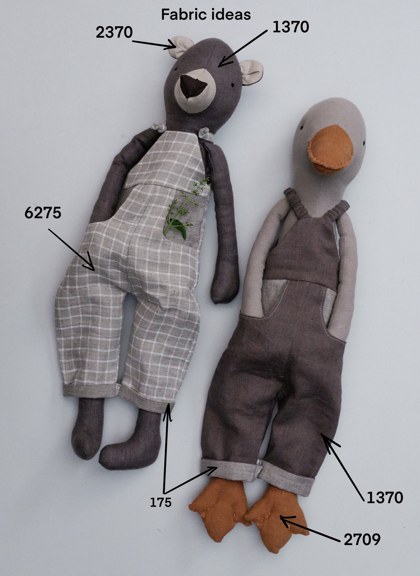 6275 Beige 1 cm gingham 100% Lithuanian linen softened fabric