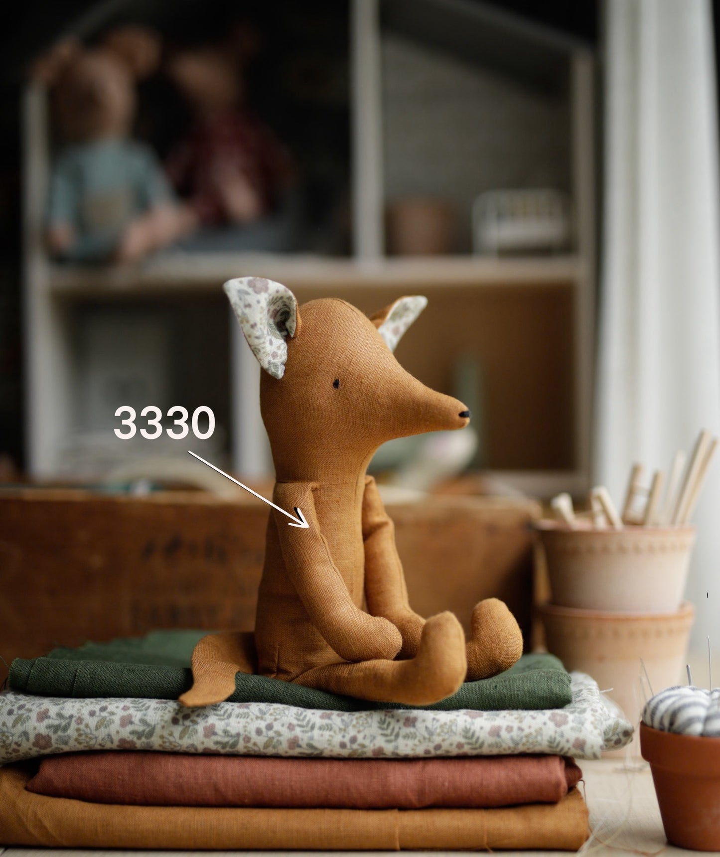 3330 Cinnamon 100% Lithuanian linen softened fabric