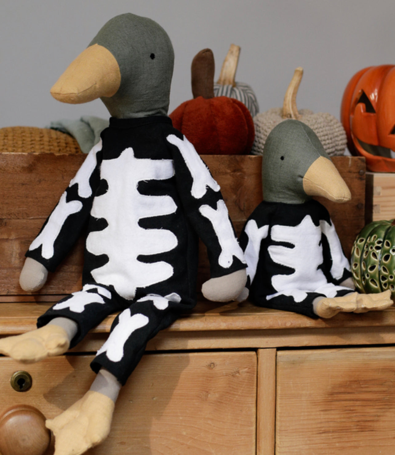 DIY 55 cm Duck making kit with printed pattern and digital tutorial