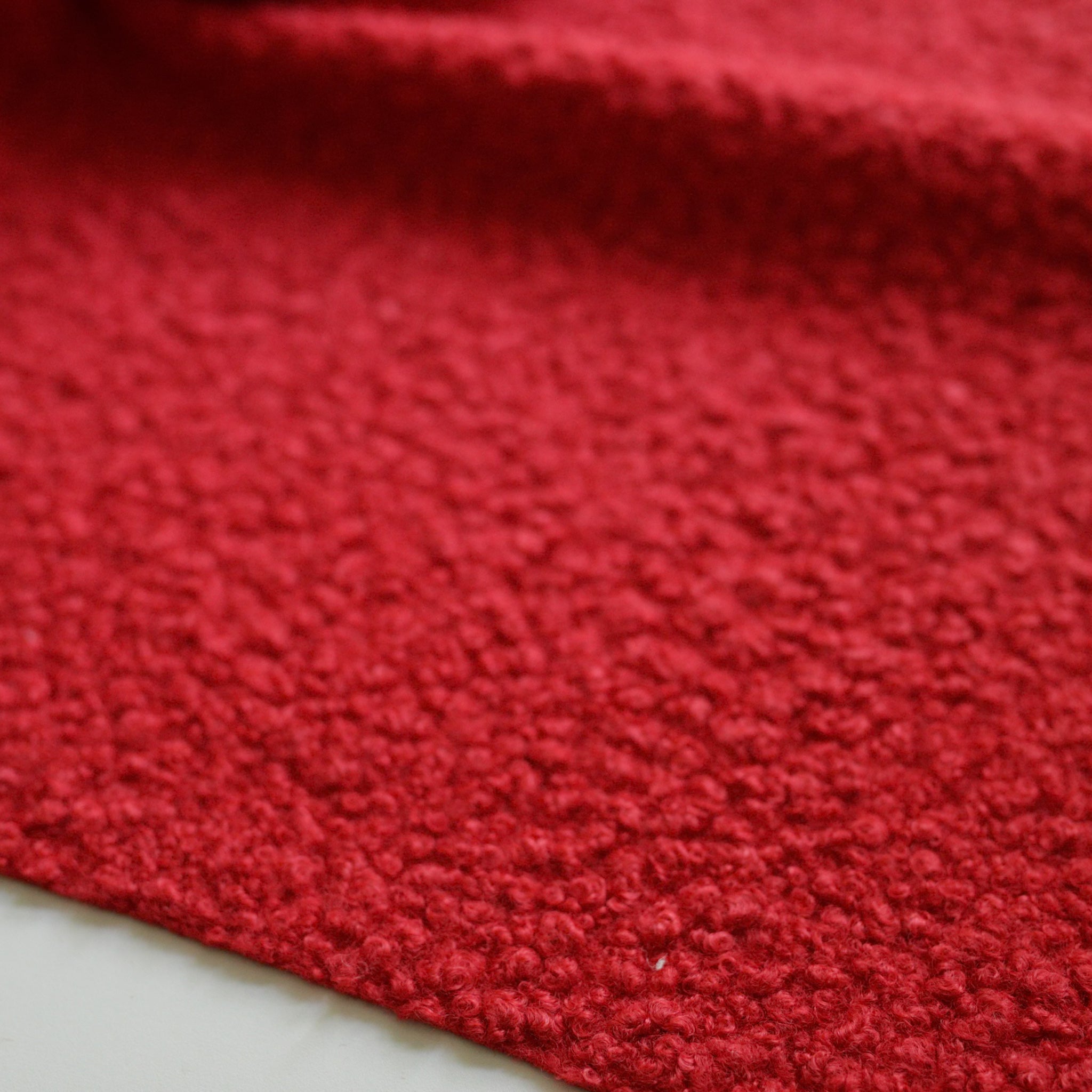 Red Soft Wool-Feel Bouclé Fabric – Fat Quarter
