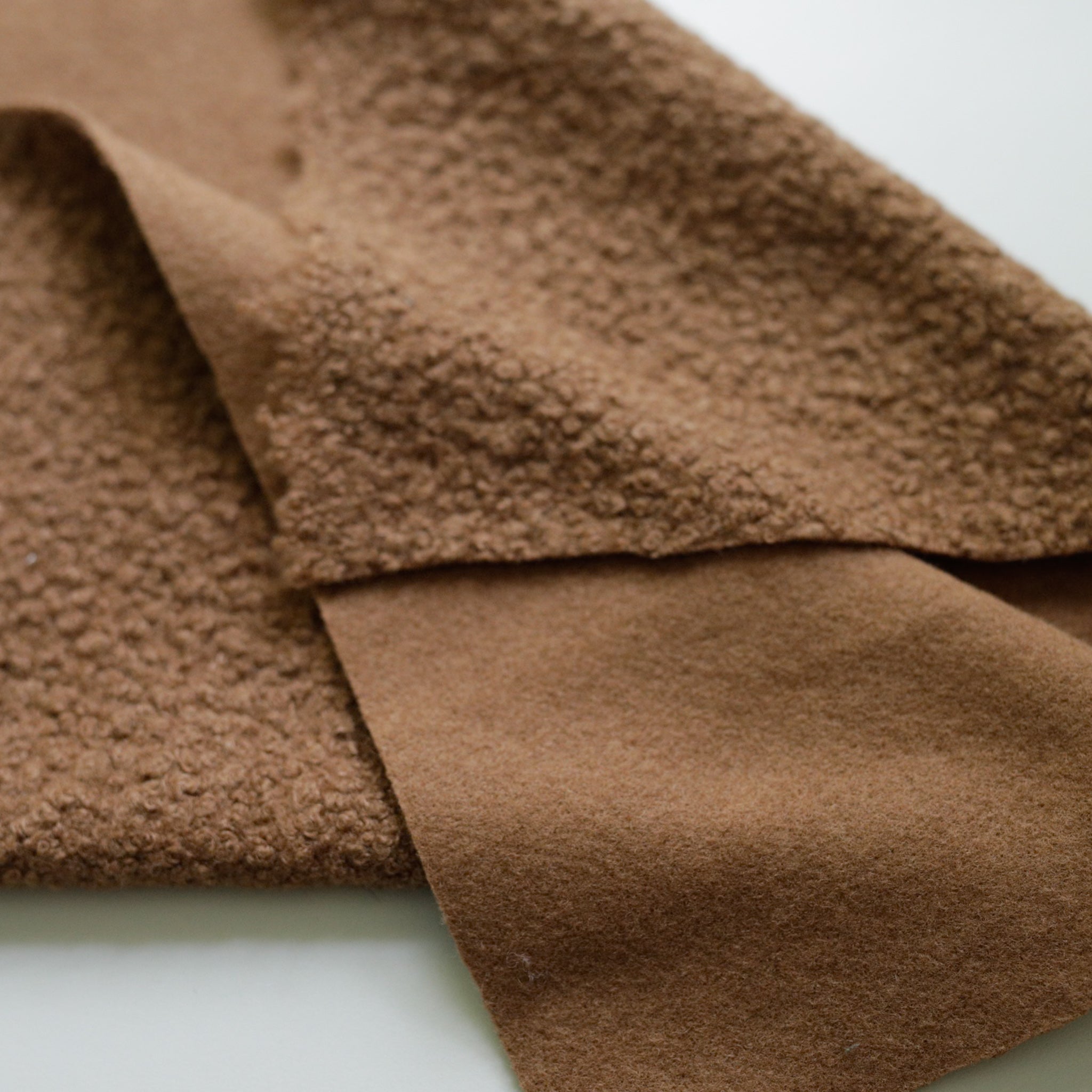 Bambi Brown  Soft Wool-Feel Bouclé Fabric – Fat Quarter