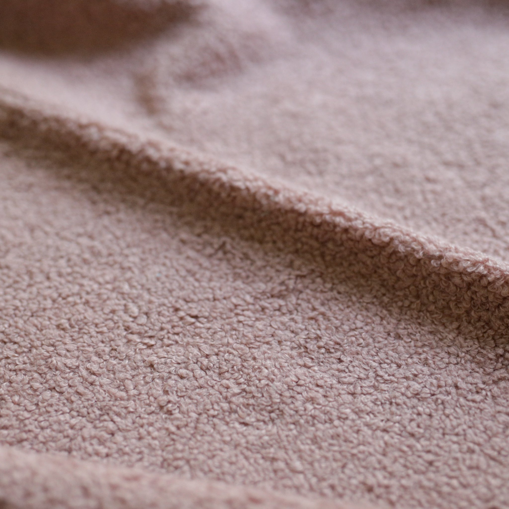 Powder Pink Soft Wool-Feel Bouclé Fabric – Fat Quarter