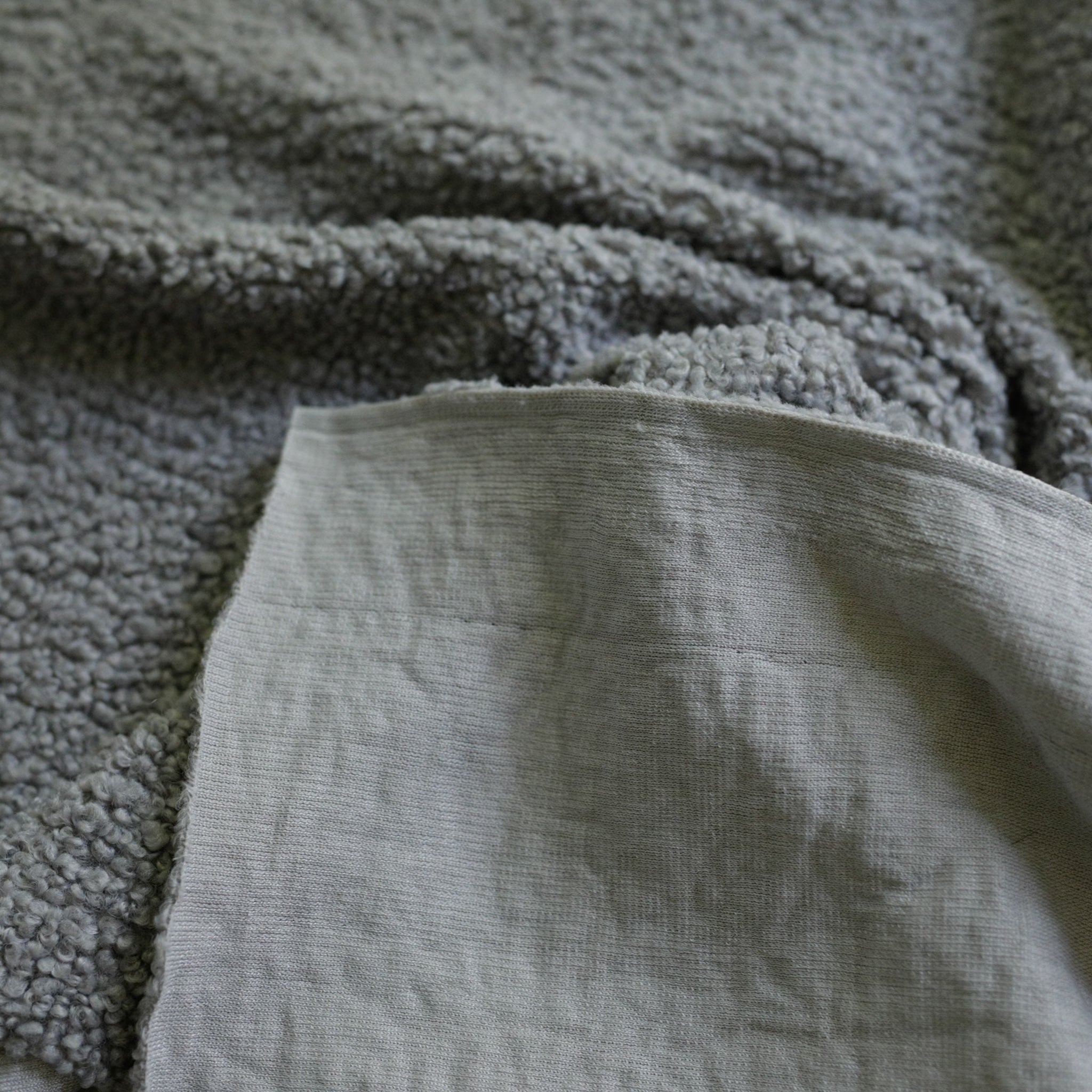 Light Grey Soft Wool-Feel Bouclé Fabric – Fat Quarter