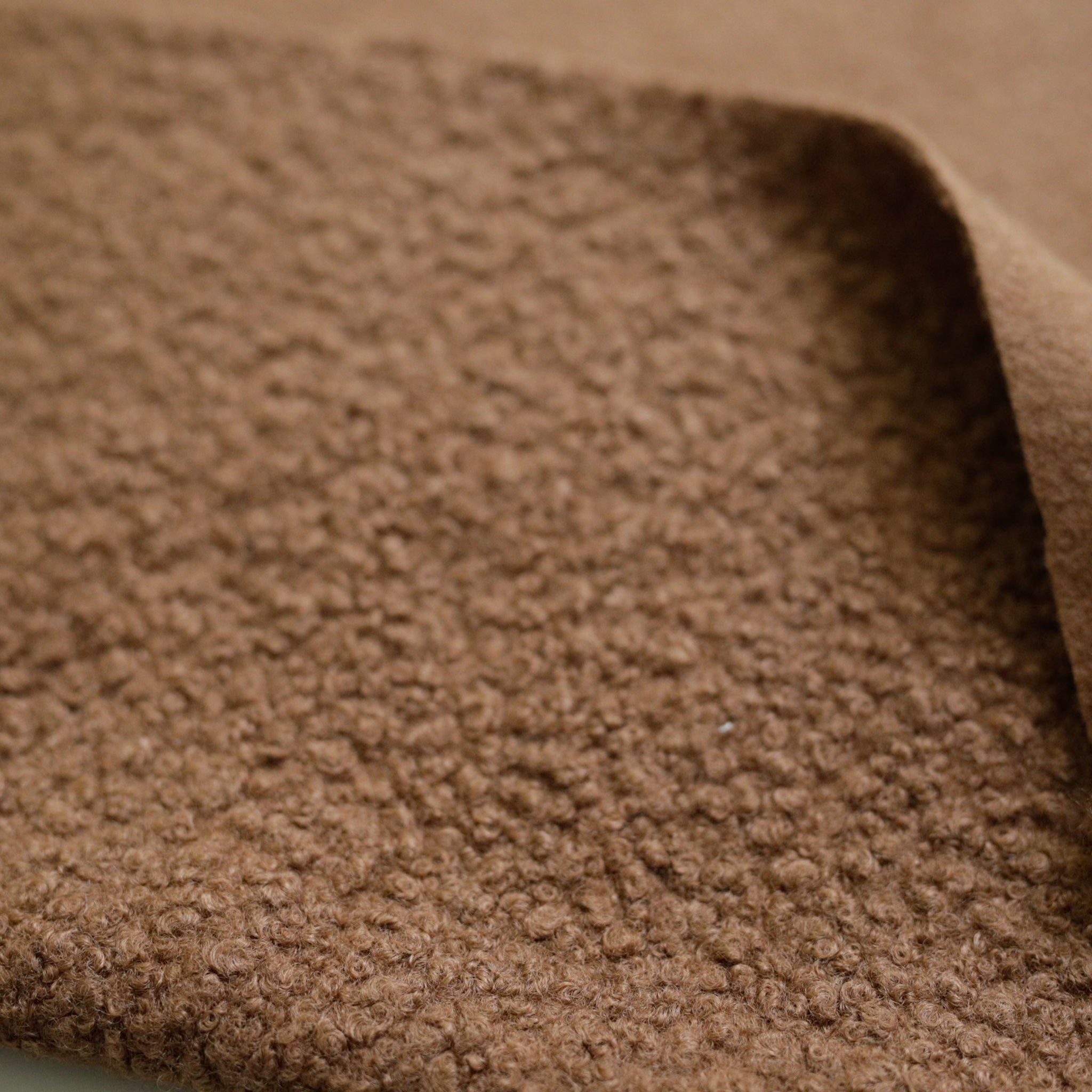 Bambi Brown  Soft Wool-Feel Bouclé Fabric – Fat Quarter