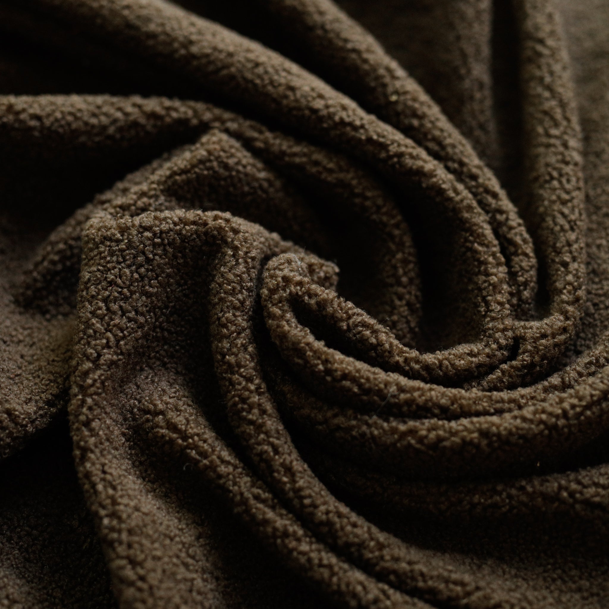 Dark Brown Soft Stretch Bouclé Fabric – Fat Quarter