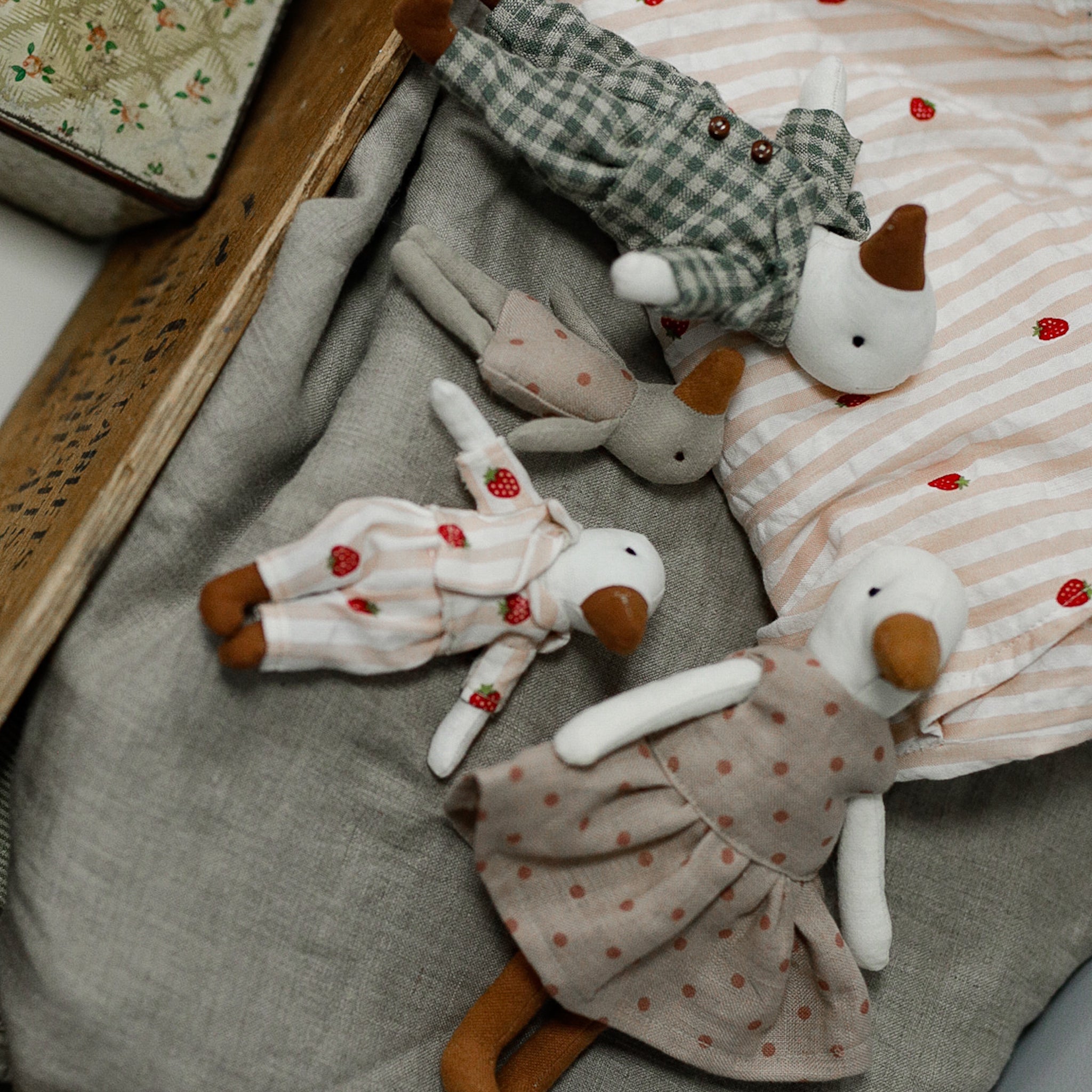 Mini Goose Sewing Pattern & Tutorial PDF – 18, 16, 13, 10 & 8 cm