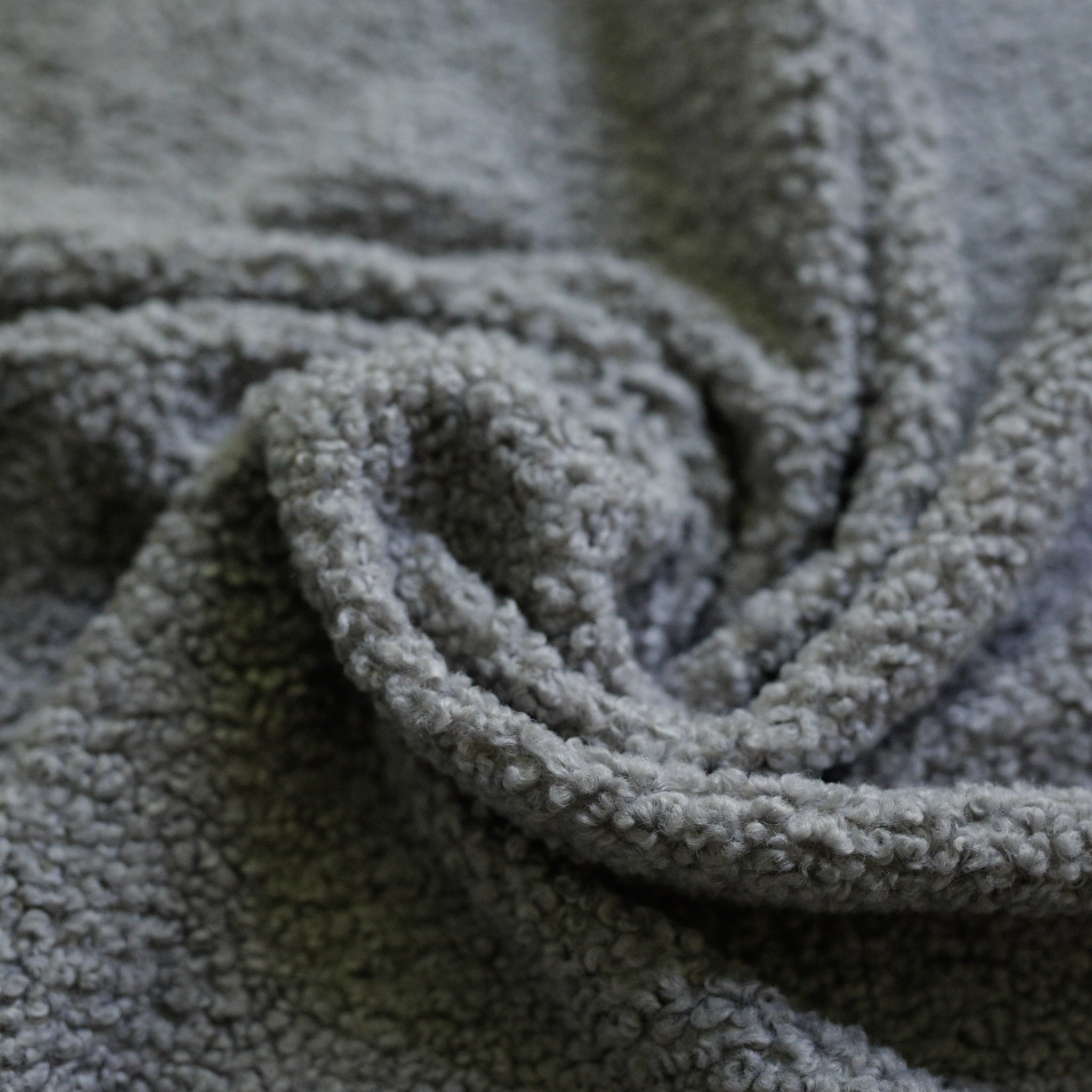 Light Grey Soft Wool-Feel Bouclé Fabric – Fat Quarter