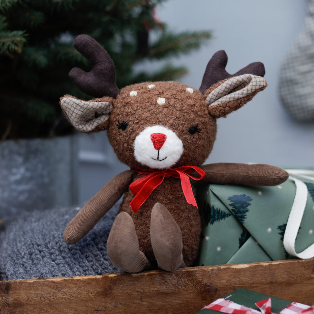Bambi Brown  Soft Wool-Feel Bouclé Fabric – Fat Quarter
