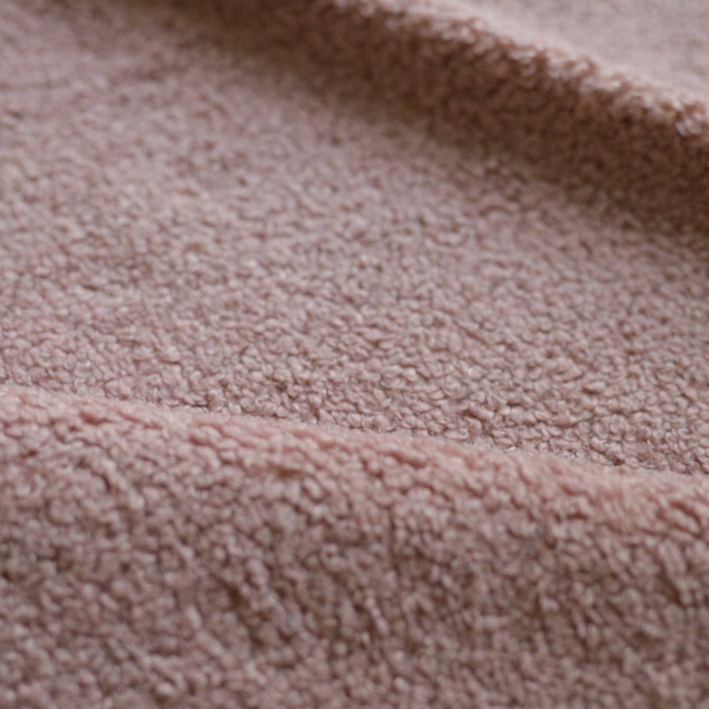 Powder Pink Soft Wool-Feel Bouclé Fabric – Fat Quarter