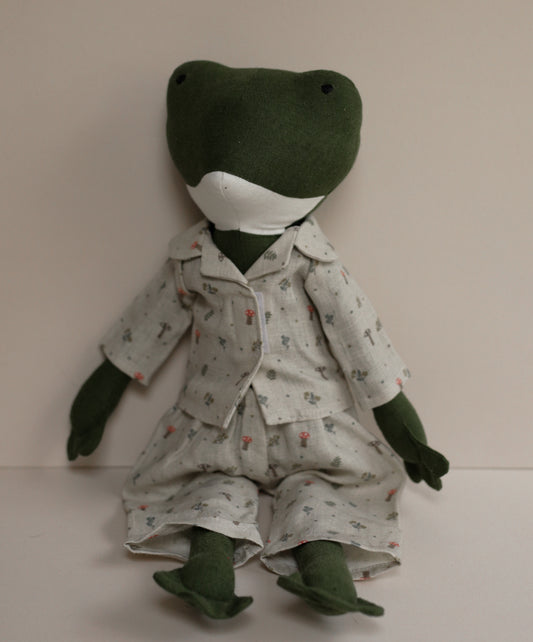 Frog toy 55 cm in mushrooms meadow pyjama
