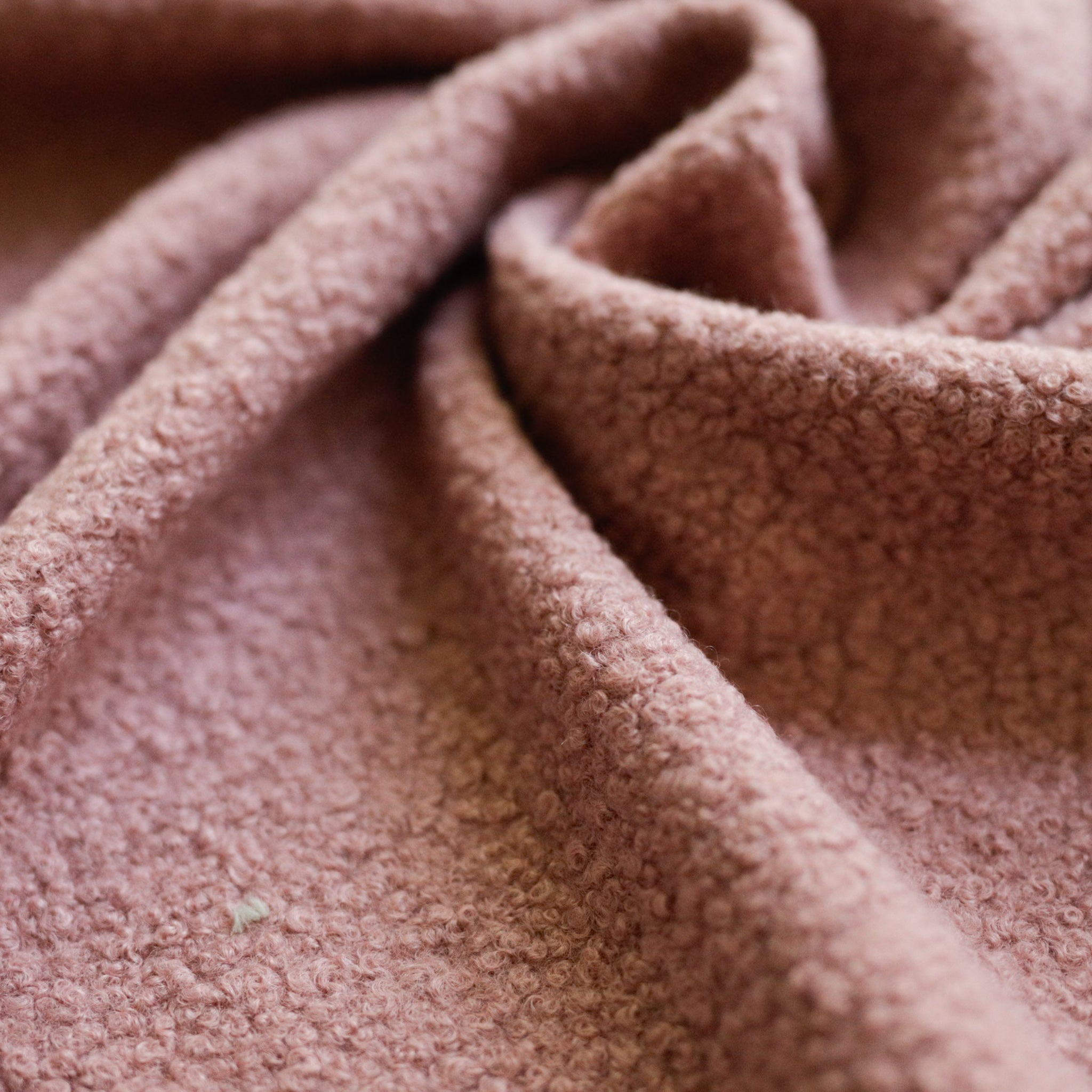 Powder Pink Soft Wool-Feel Bouclé Fabric – Fat Quarter