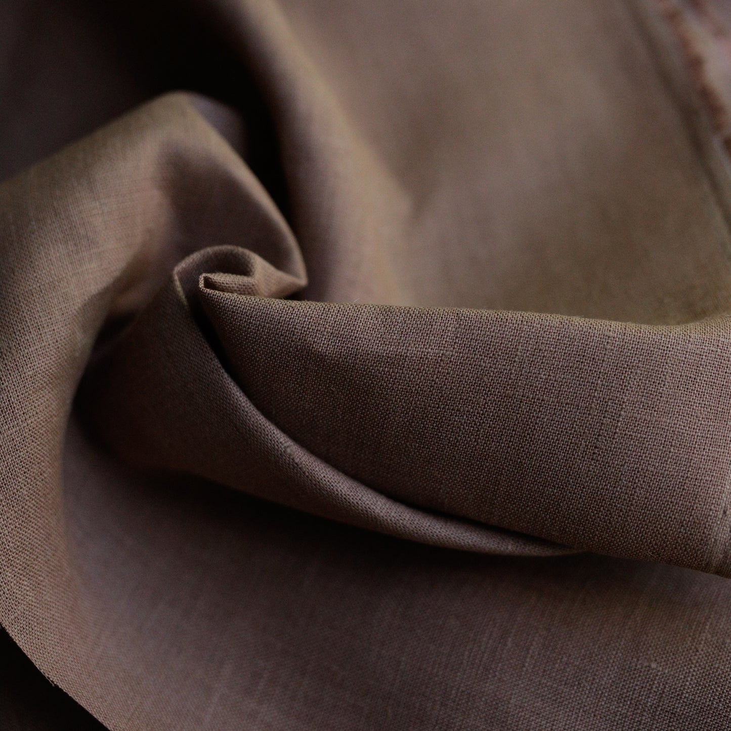 Brown Clay  100% Lithuanian linen softened fabric 3330