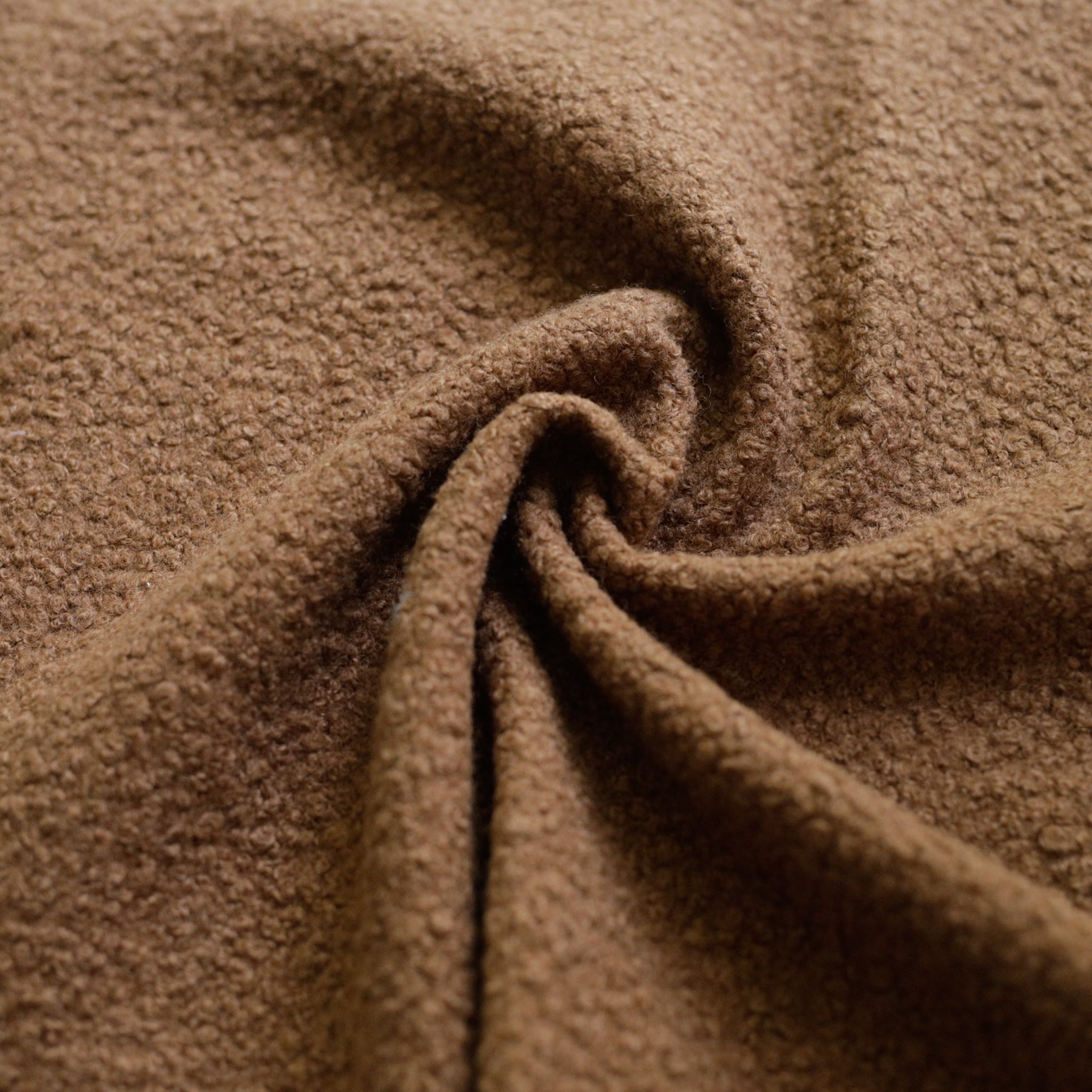 Bambi Brown  Soft Wool-Feel Bouclé Fabric – Fat Quarter