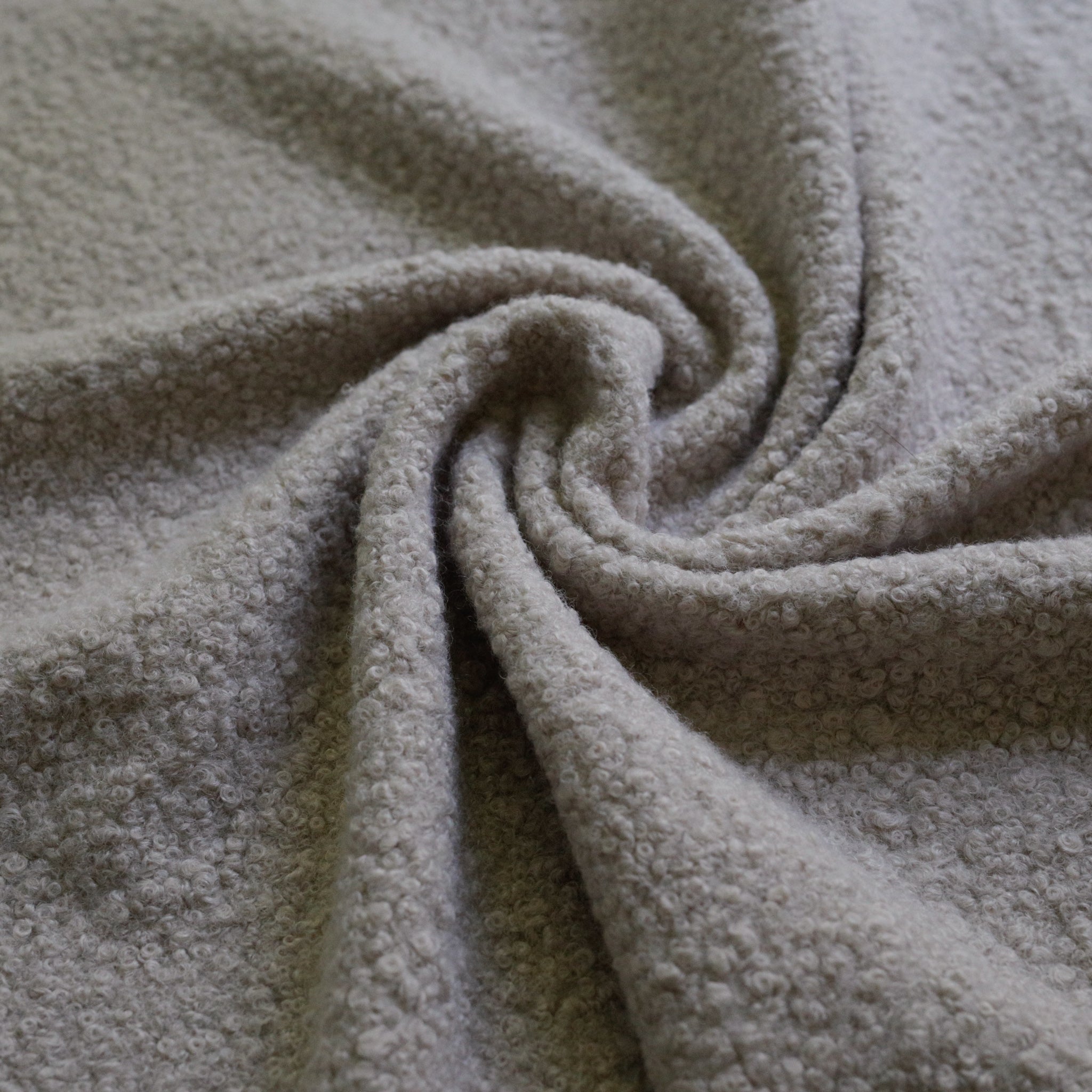 Beige Soft Wool-Feel Bouclé Fabric – Fat Quarter