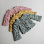 Knitted Cardigan Pattern PDF + Tutorial | Fits 55 cm EFI Friends Toys