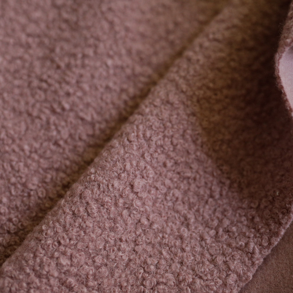Powder Pink Soft Wool-Feel Bouclé Fabric – Fat Quarter