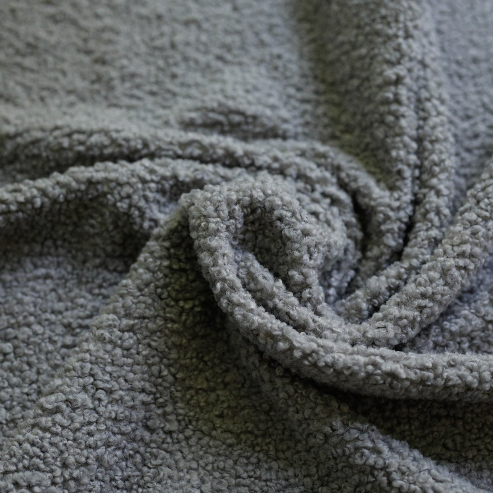 Light Grey Soft Wool-Feel Bouclé Fabric – Fat Quarter