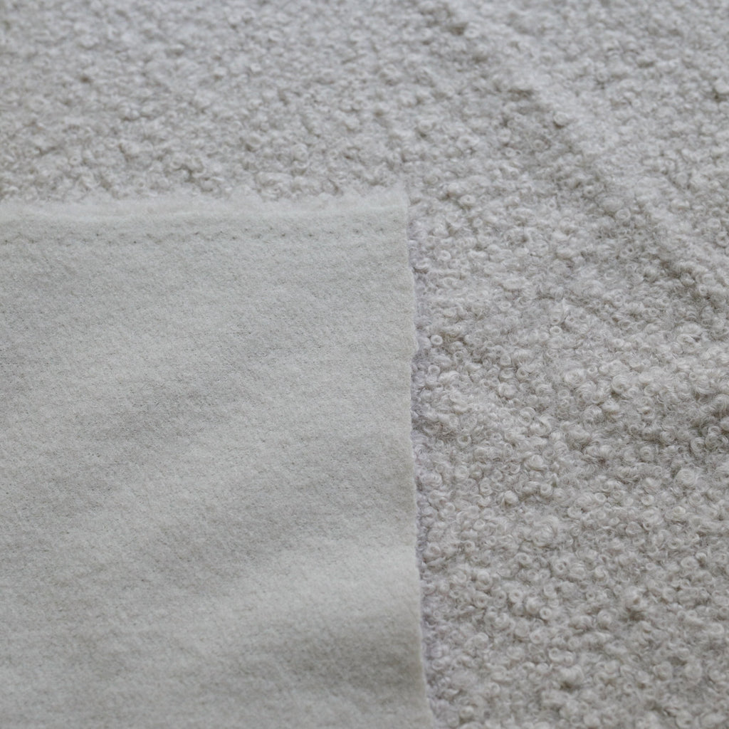 Beige Soft Wool-Feel Bouclé Fabric – Fat Quarter