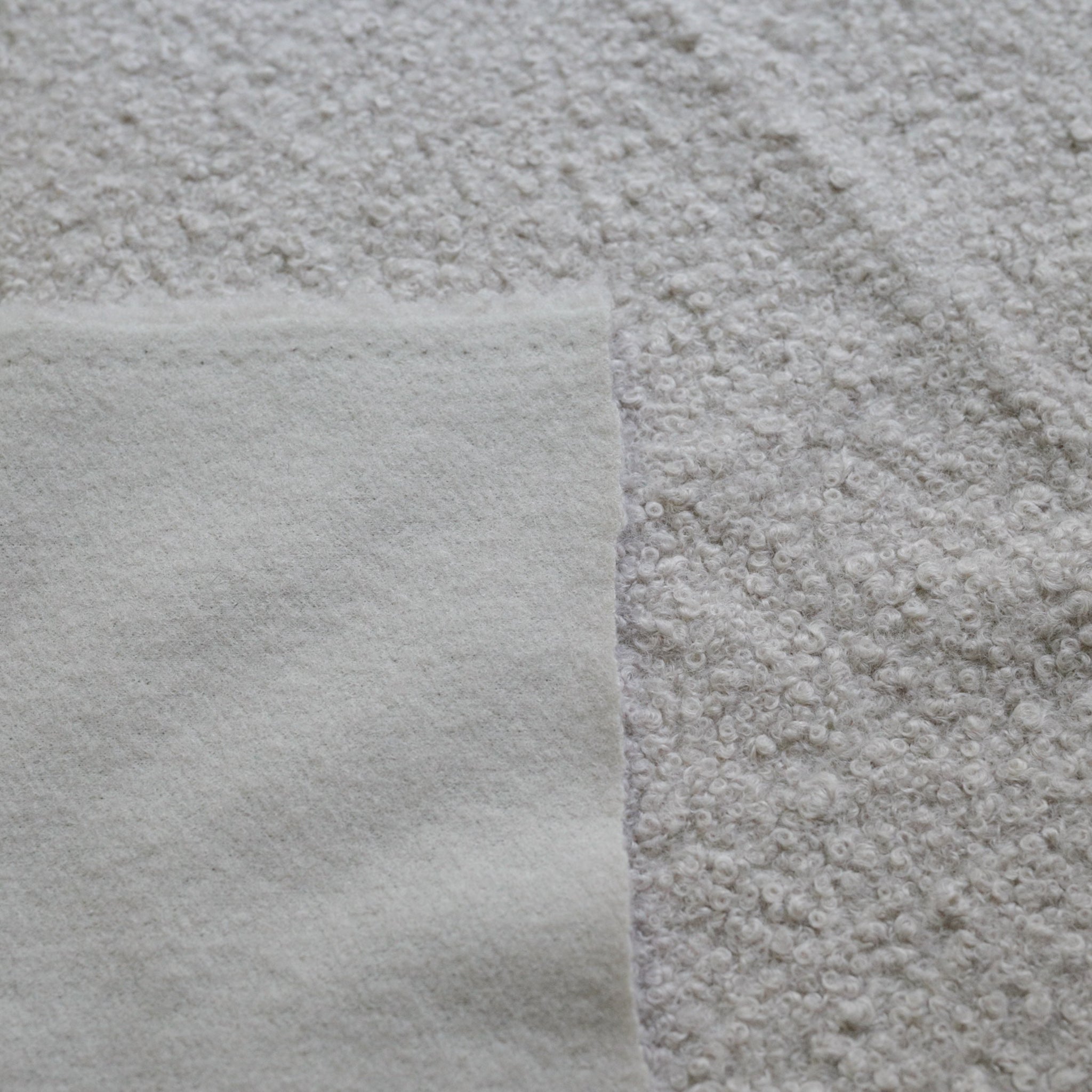Beige Soft Wool-Feel Bouclé Fabric – Fat Quarter