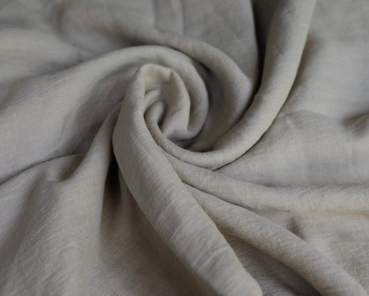 2370 Warm beige 100% Lithuanian linen softened fabric