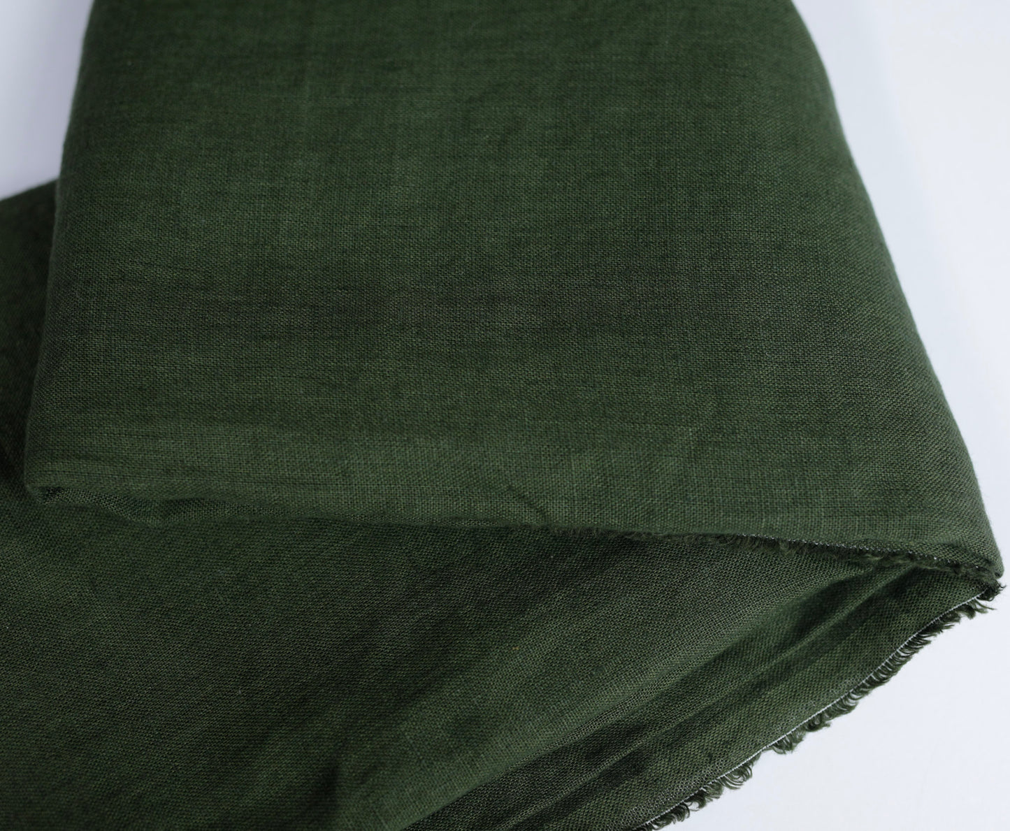 608 Pine green 100% Lithuanian linen softened fabric