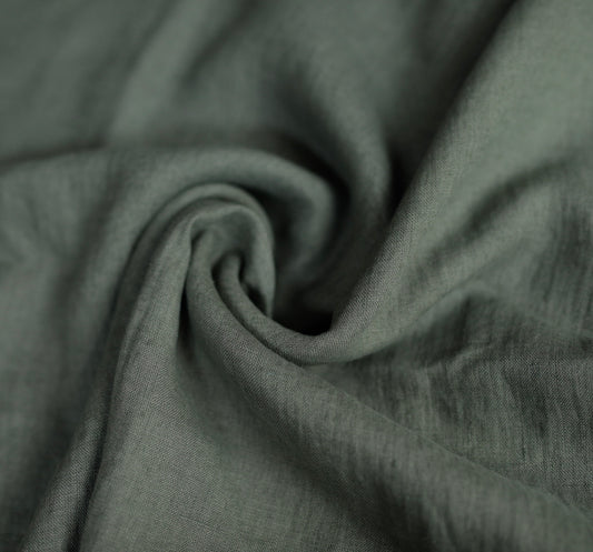 2699 Sage green 100% Lithuanian linen softened fabric 2699