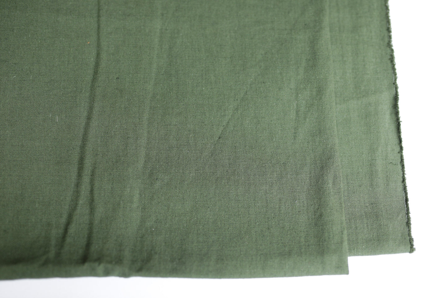 608C  Linen Cotton blend Pine green shade soft fabric