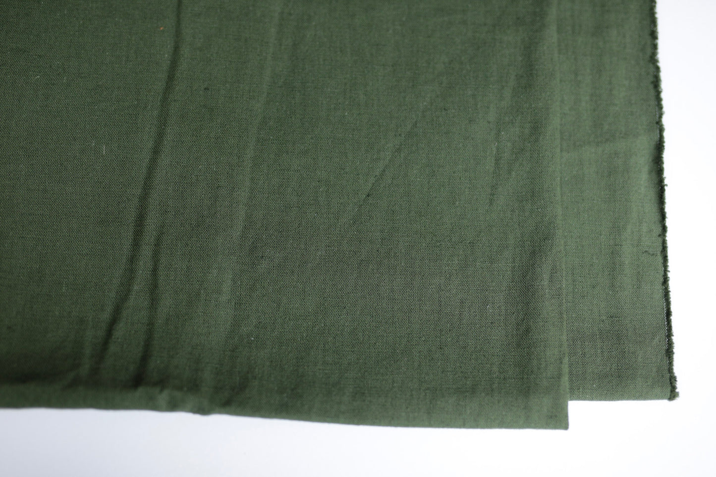 608C  Linen Cotton blend Pine green shade soft fabric