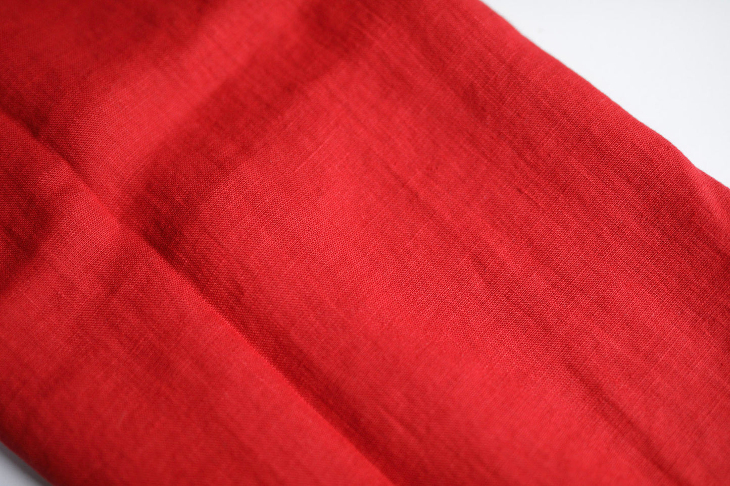 1740 Bright (Christmas) red  100% Lithuanian linen softened fabric