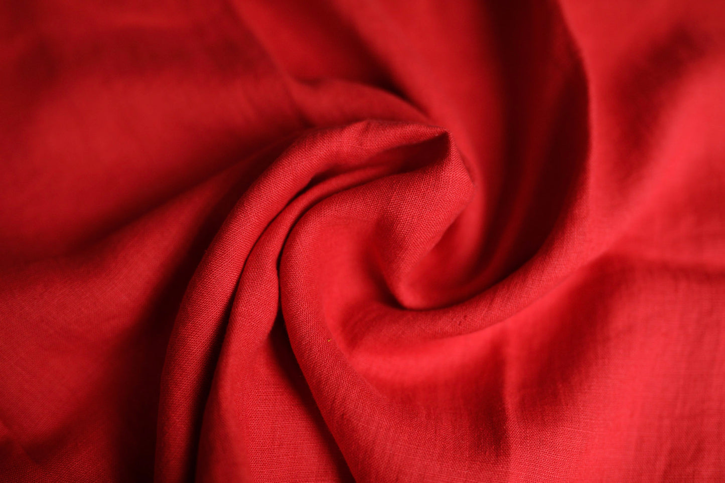 1740 Bright (Christmas) red  100% Lithuanian linen softened fabric