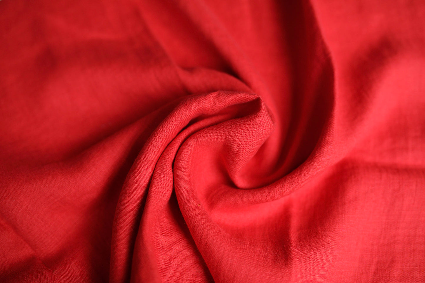 1740 Bright (Christmas) red  100% Lithuanian linen softened fabric