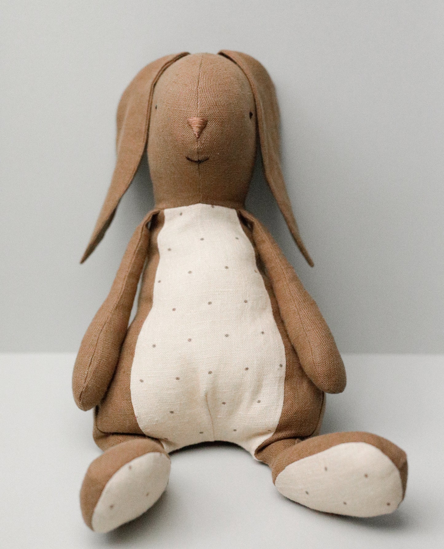 100% natural linen fabric My first Bunny toy