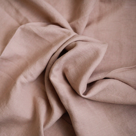 Pink nude 100% Lithuanian linen softened fabric 1667