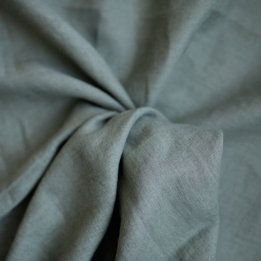 Sage green 100% Lithuanian linen softened fabric 2699