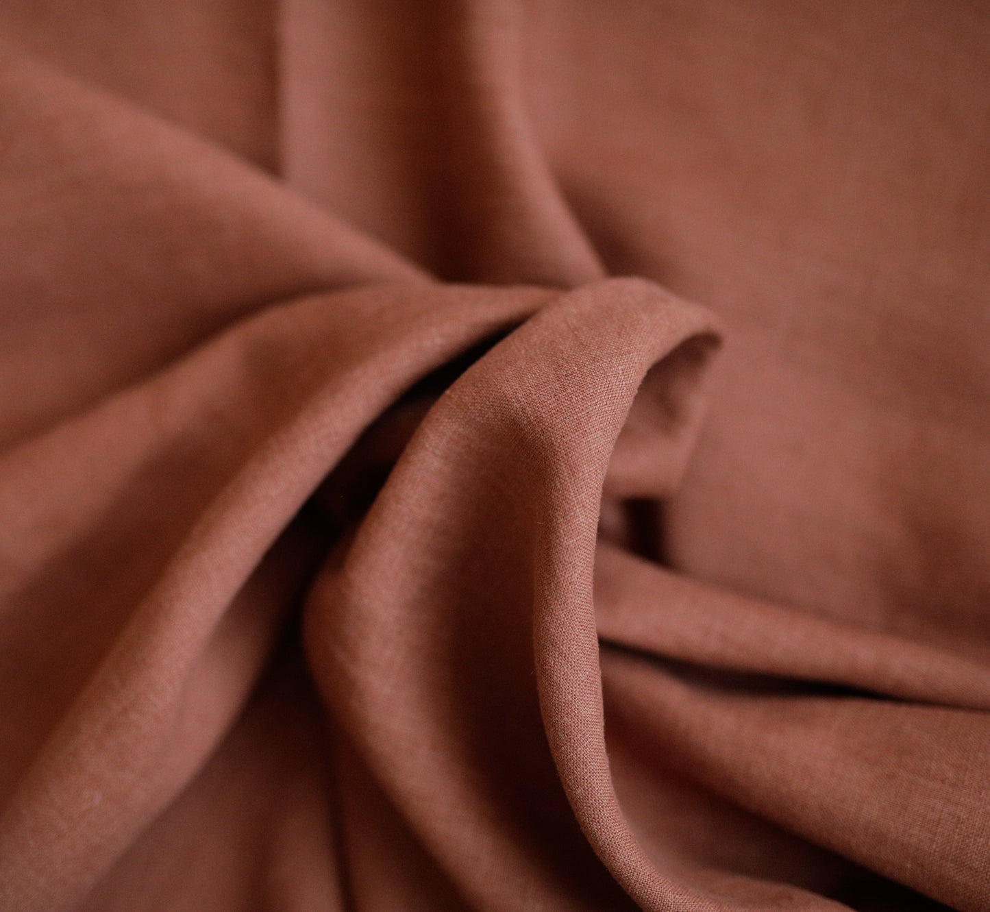 2709 Terracotta  100% Lithuanian linen softened fabric