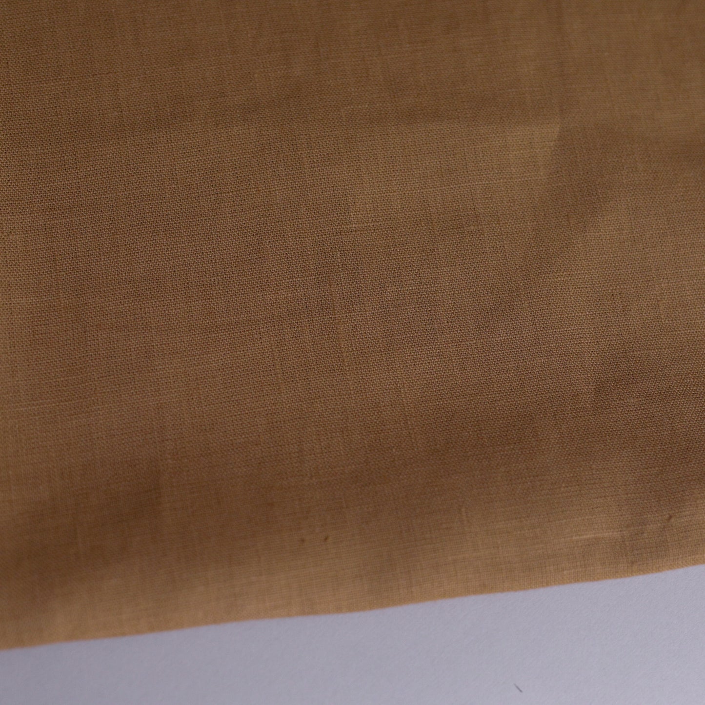 Darker Ochre  100% Lithuanian linen softened fabric 598