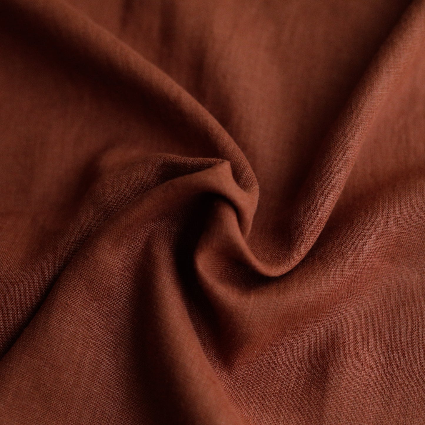 Terracotta  100% Lithuanian linen softened fabric 2709