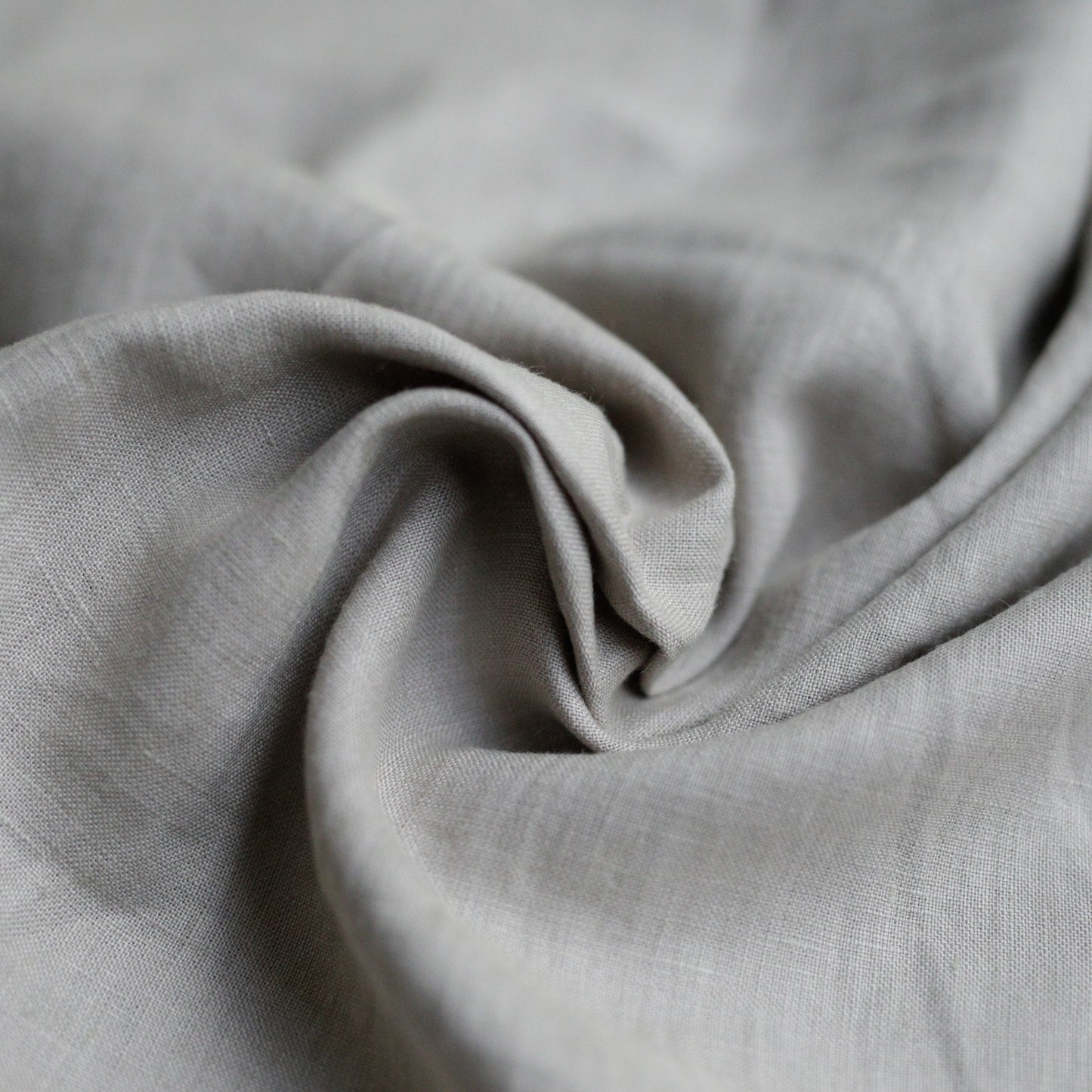 Lightest warm grey 100% Lithuanian linen softened fabric 2453