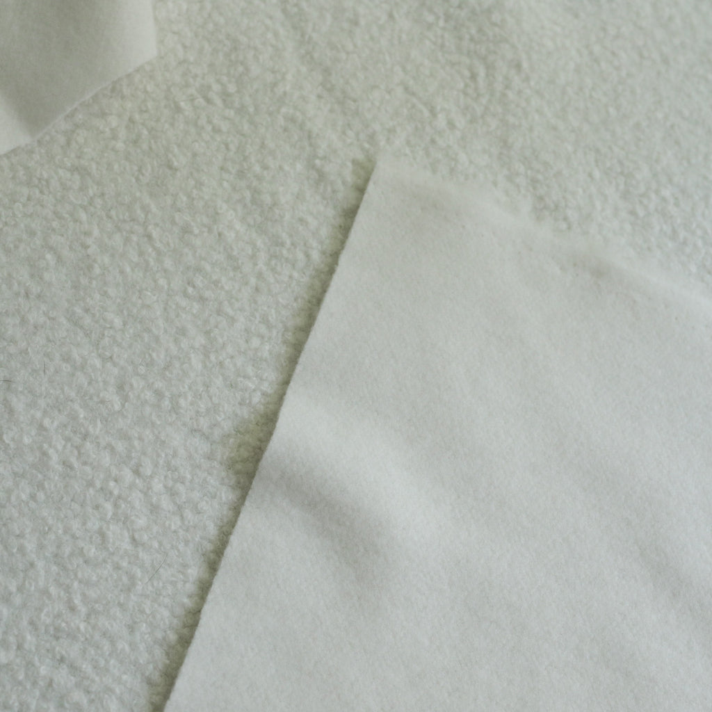Warm white/Milk  Soft Wool-Feel Bouclé Fabric – Fat Quarter