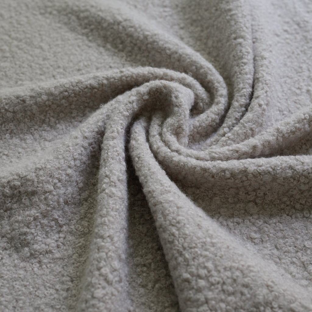 Beige Soft Wool-Feel Bouclé Fabric – Fat Quarter