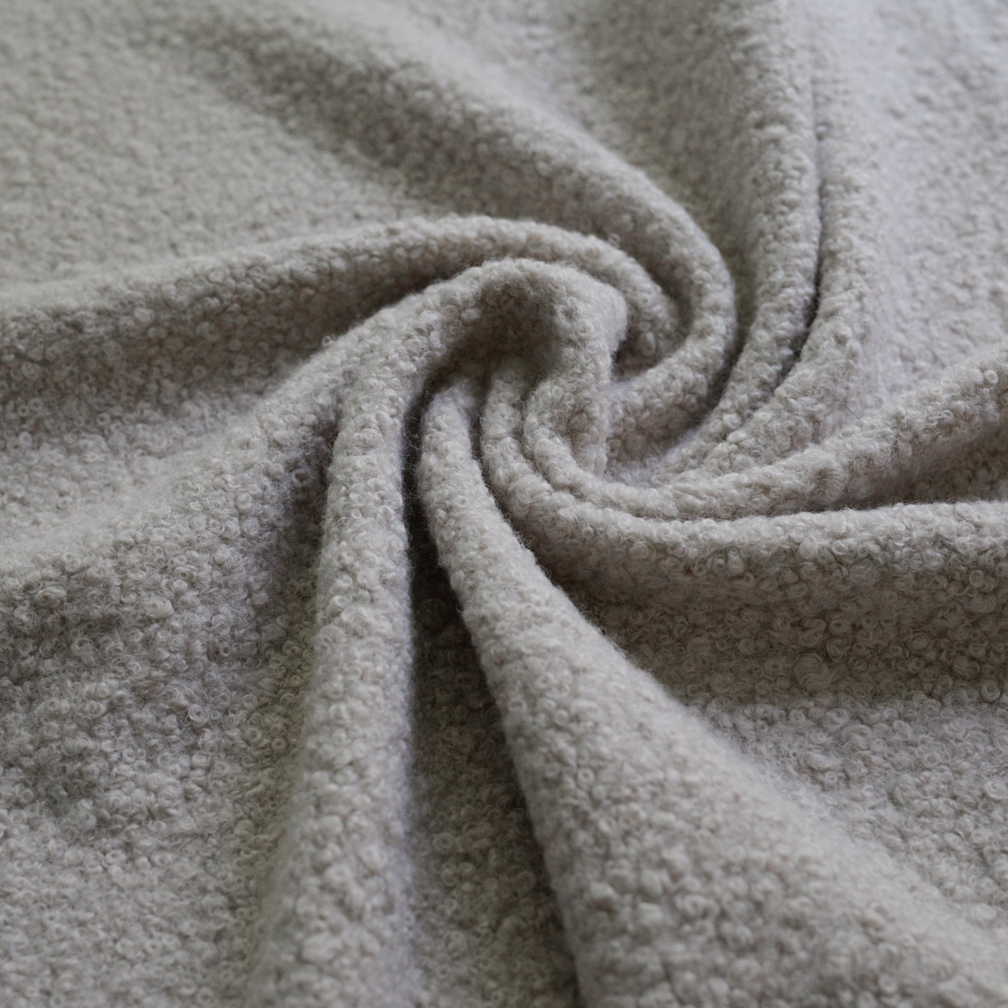 Beige Soft Wool-Feel Bouclé Fabric – Fat Quarter