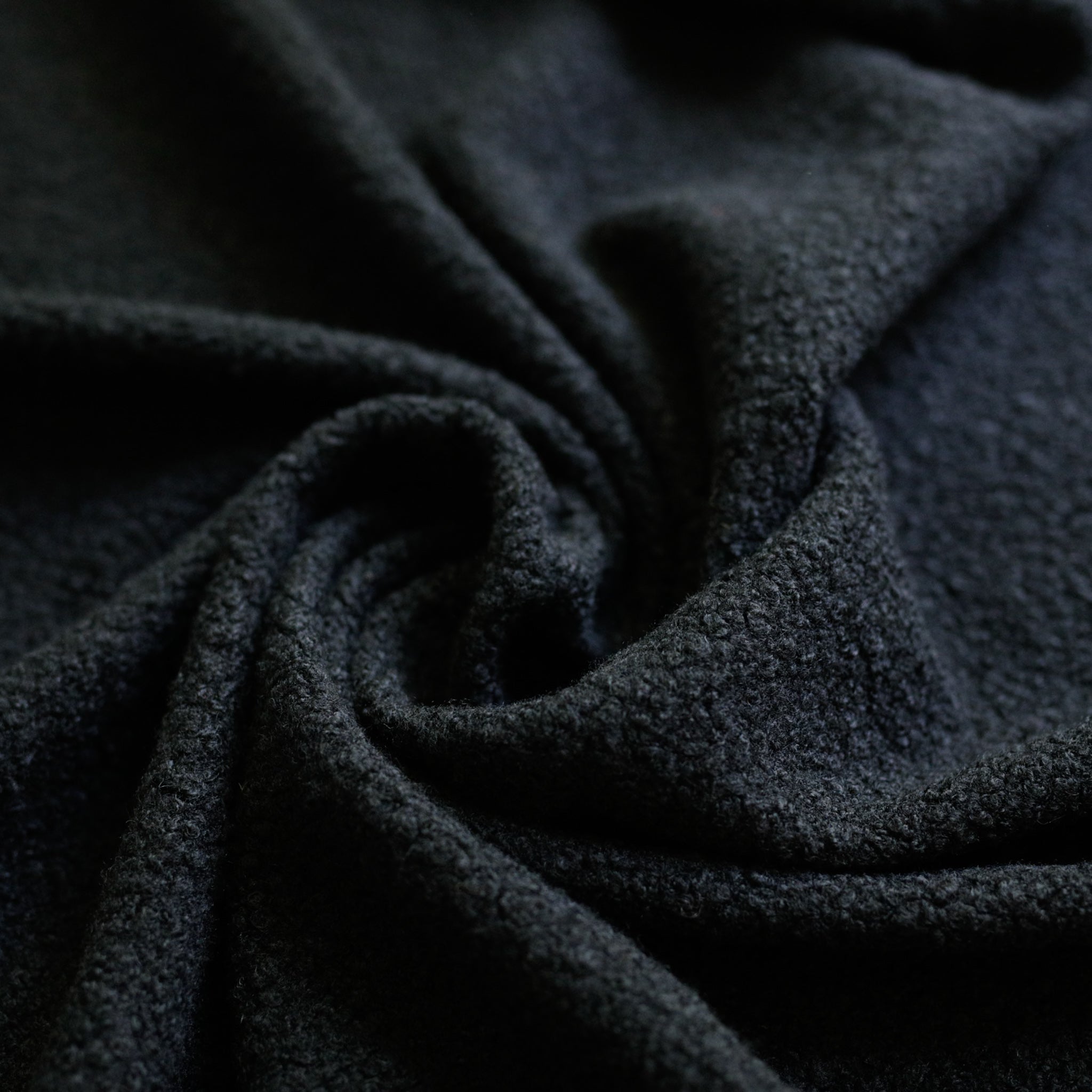 Black Soft Wool-Feel Bouclé Fabric – Fat Quarter