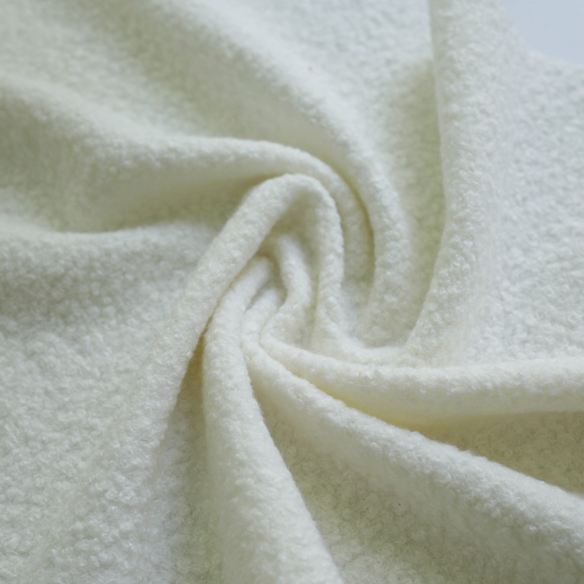 Warm white/Milk  Soft Wool-Feel Bouclé Fabric – Fat Quarter