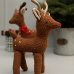 Bambi Brown  Soft Wool-Feel Bouclé Fabric – Fat Quarter